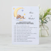 Bunny Baby shower Game Over of Onder? Kaart (Staand voorkant)