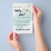 Bunny Baby shower Game - Safety pins Flyer (Hand)