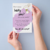 Bunny Baby shower Game - Safety pins Flyer (Hand)