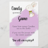 Bunny Baby shower Game - Snoep Flyer (Voorkant)