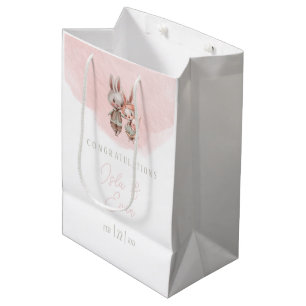 Bunny Baby shower Gift Bag Medium Cadeauzakje