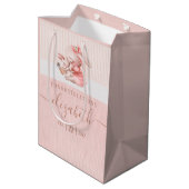 Bunny Baby shower Gift Bag Medium Cadeauzakje (Achterkant Gekanteld)