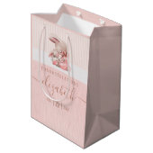 Bunny Baby shower Gift Bag Medium Cadeauzakje (Achterkant Gekanteld)