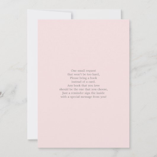 Bunny Baby shower Girl-uitnodiging Kaart (Achterkant)