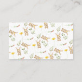 Bunny baby shower Girle-kaart Informatiekaartje (Achterkant)