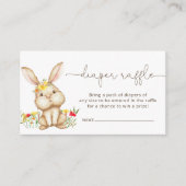 Bunny baby shower Girle-kaart Informatiekaartje (Voorkant)