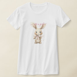 Bunny Baby shower Het is een meisje T-shirt