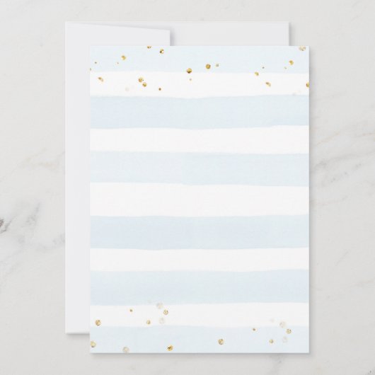 Bunny Baby shower Invitation Boy Spring boho Kaart (Achterkant)