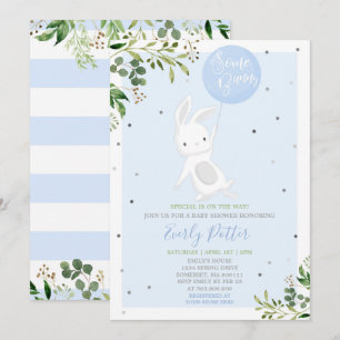 Bunny Baby shower Invitation Some Bunny Special Kaart