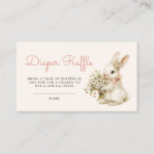  Bunny Baby shower Luier Raffle Informatiekaartje (Voorkant)