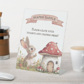  Bunny Baby shower Luier Raffle Reclamebord Met Voetstuk (Insitu)