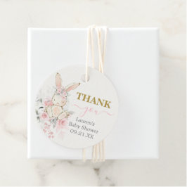 Bunny Baby shower Meisje Favor Tags Bedankjes Labels