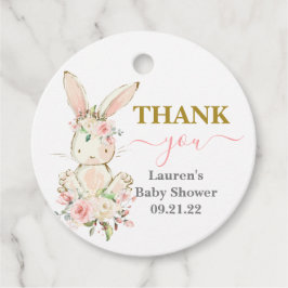 Bunny Baby shower Meisje Favor Tags Bedankjes Labels