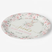 Bunny Baby shower meisje papier Bord (Gekanteld)