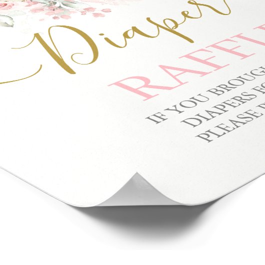 Bunny Baby shower Meisje Poster (Hoek)