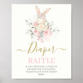 Bunny Baby shower Meisje Poster (Voorkant)