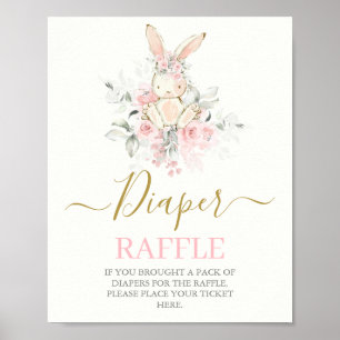 Bunny Baby shower Meisje Poster