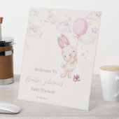 Bunny Baby shower Meisje Reclamebord Met Voetstuk (Insitu)