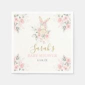 Bunny Baby shower Meisje Servet (Voorkant)