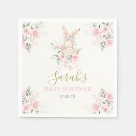 Bunny Baby shower Meisje Servet