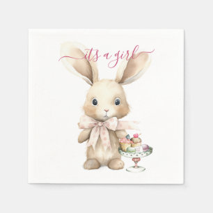 Bunny Baby shower Meisje Servet