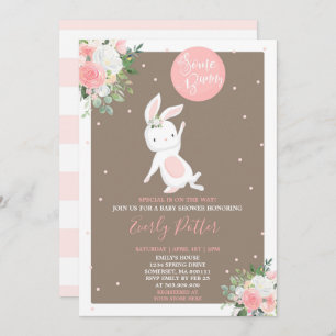 Bunny Baby shower nodigt uit tot een speciale bunn Kaart