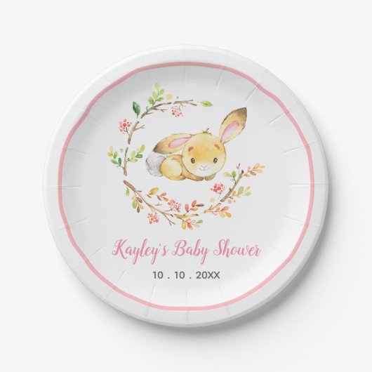 Bunny Baby shower Paper Bord (Voorkant)