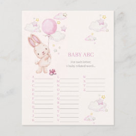 Bunny Baby shower spel voor meisjes