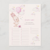 Bunny Baby shower spel voor meisjes Briefkaart (Voorkant)