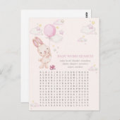 Bunny Baby shower spel voor meisjes Briefkaart (Voorkant / Achterkant)