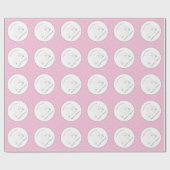 Bunny Baby shower Spring Pink Girl Cadeaupapier (Vlak)