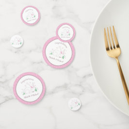 Bunny Baby shower Spring Pink Girl Confetti