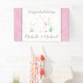 Bunny Baby shower Spring Pink Girl Spandoek (Insitu)