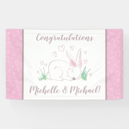 Bunny Baby shower Spring Pink Girl Spandoek