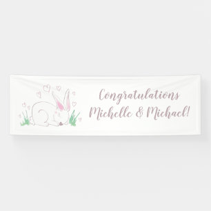 Bunny Baby shower Spring Pink Girl Spandoek
