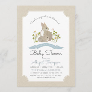 Bunny Baby shower Uitnodigen Kaart