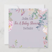 Bunny Baby shower Uitnodiging (Achterkant)