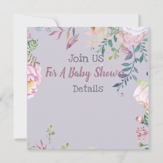 Bunny Baby shower Uitnodiging (Achterkant)
