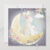 Bunny Baby shower Uitnodiging (Voorkant)