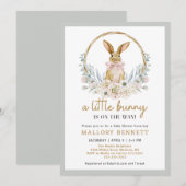 Bunny Baby shower Uitnodiging (Voorkant / Achterkant)