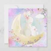 Bunny Baby shower Uitnodiging (Voorkant)