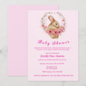 Bunny Baby shower Uitnodiging (Voorkant / Achterkant)