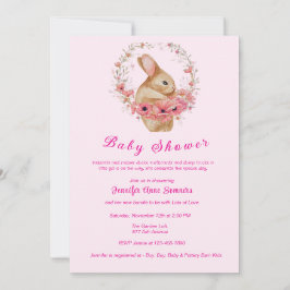 Bunny Baby shower Uitnodiging