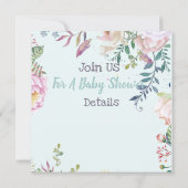 Bunny Baby shower Uitnodiging (Achterkant)