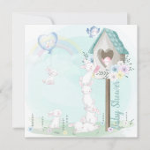 Bunny Baby shower Uitnodiging (Voorkant)