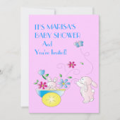 Bunny Baby shower Uitnodiging (Voorkant)