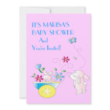 Bunny Baby shower Uitnodiging