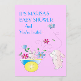 Bunny Baby shower Uitnodiging
