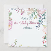 Bunny Baby shower Uitnodiging (Achterkant)