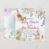Bunny Baby shower Uitnodiging (Voorkant / Achterkant)